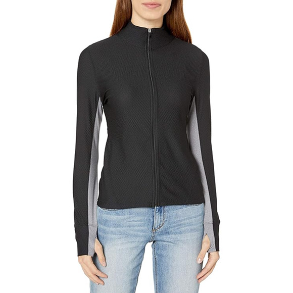 Calvin Klein Performance Honeycomb Mesh Zip Up Activewear Jacket Black S - Picture 3 of 10